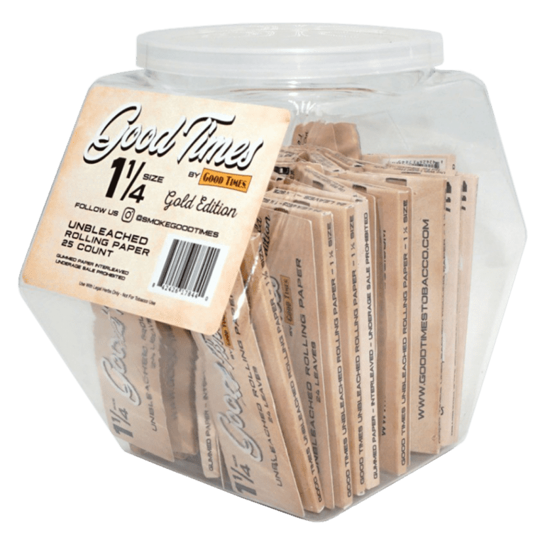 Good Times Colored Rolling Papers 1 1/4" 25ct Gold Edition Smoke GT