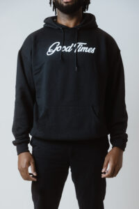 Good Times Cartoon Hoodie- Black