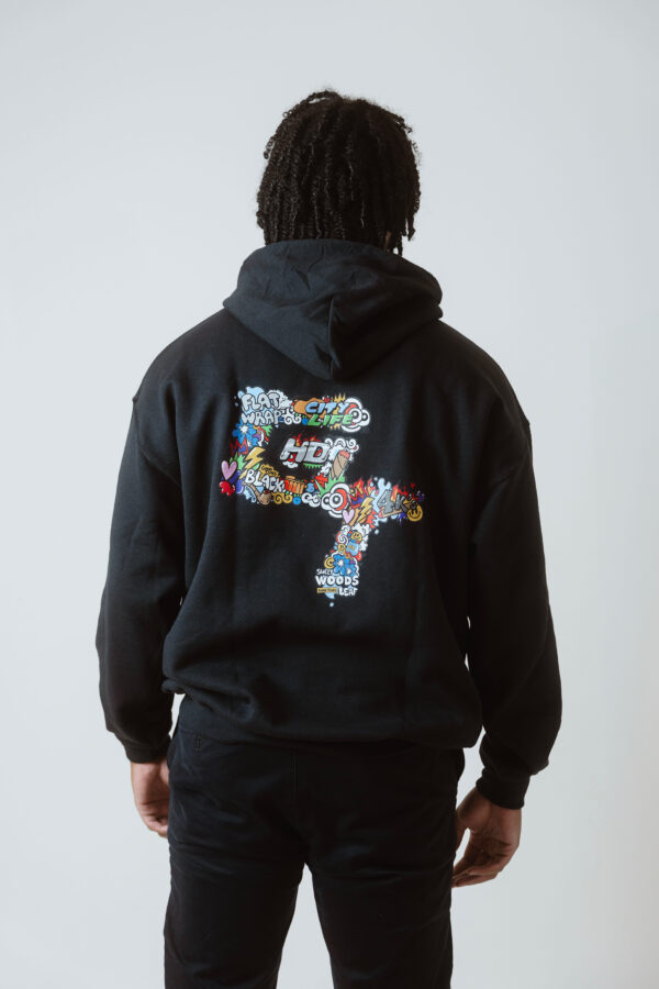 Good Times Cartoon Hoodie- Black - Image 2